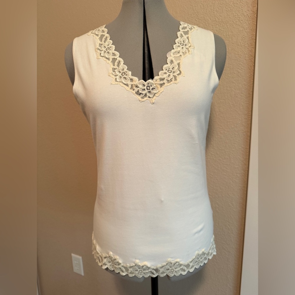 Coldwater Creek Cream Lace Camisole